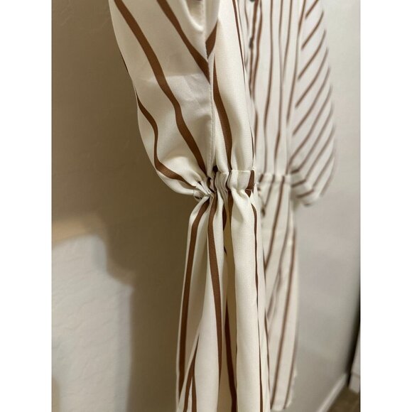 Womans Striped Jumpsuit Sz S/M Minimal Quiet Luxury Capsule Beachy Resort Cruise - Picture 12 of 14